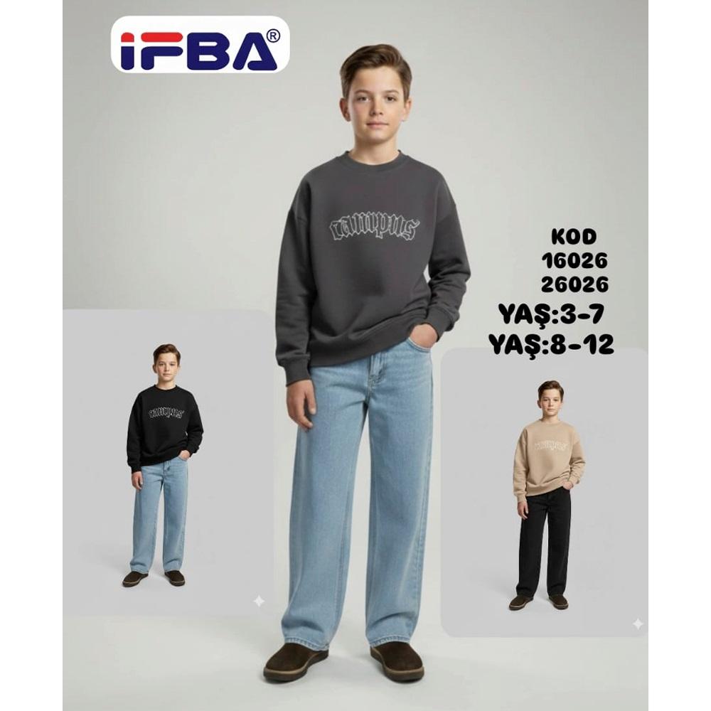 İfba Kids 16026 Erkek Çocuk Campüs Baskılı Kotlu Takım 3-7 Yaş - 40887-Karışık Renk -3-7 YAŞ