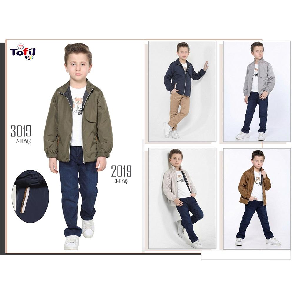 Tofil Kids 3019 Erkek Çocuk Mamory Kumaş Fermuarlı Kot Pantoln 3 Lü Takım 7-10 Yaş - 40983-Karışık Renk -7-10 YAŞ