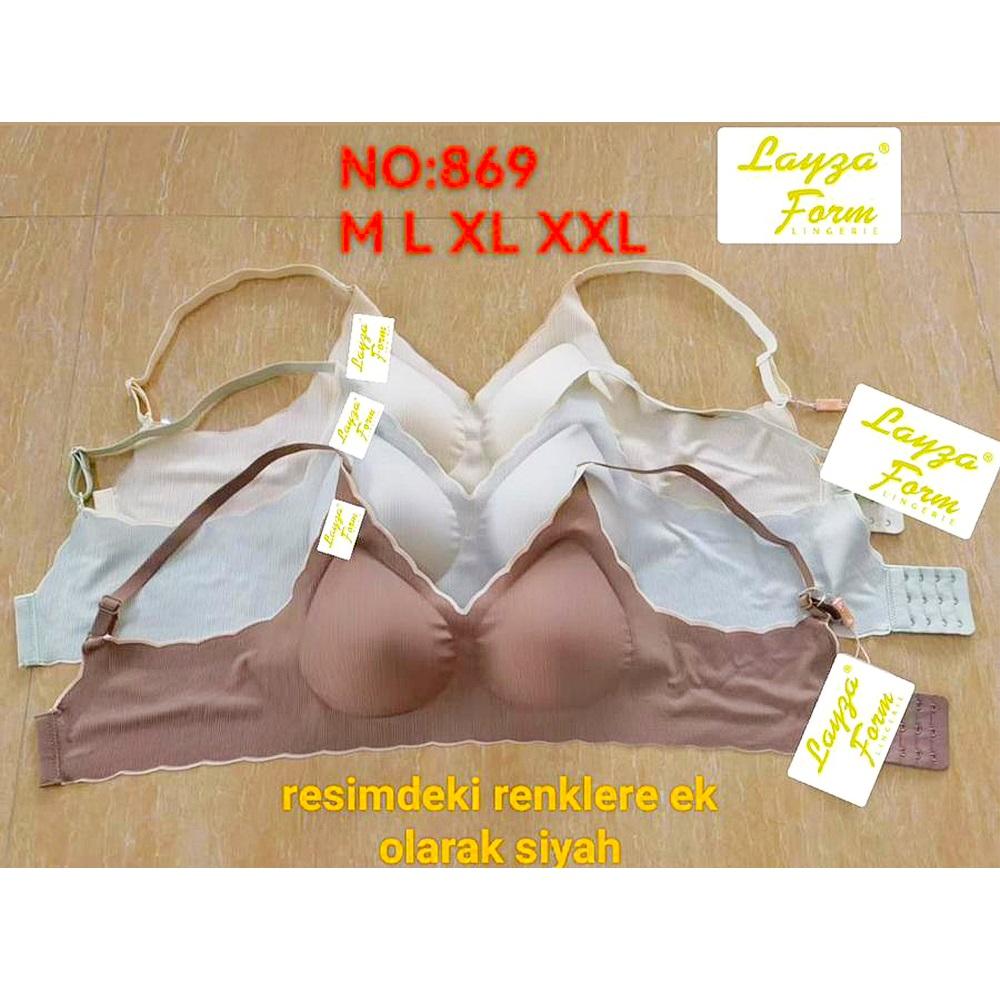 Layza 869 Bayan Lazer Kesim Balensiz Pedli Hayalet Sütyen M-2XL