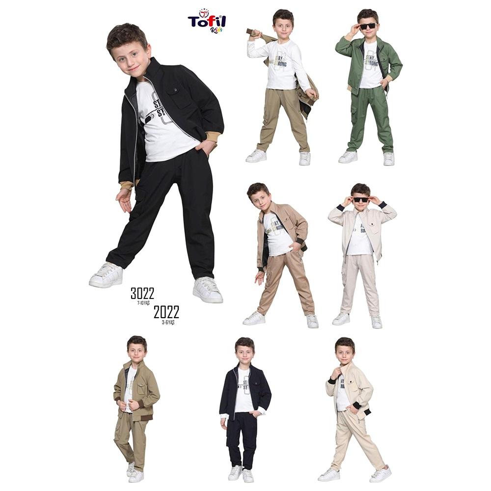 Tofil Kids 2022 Erkek Çocuk Colombia Kumaş Ceketli 3 Lü Takım 3-6 Yaş - Karışık Renk - 3-6 YAŞ
