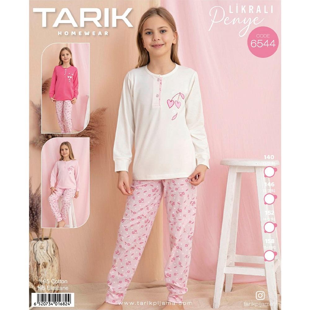 Tarık 6544 Kız Çocuk Penye Likralı Kiraz Arma Baskılı Pijama Takımı 13-16 Yaş - Karışık Renk - 13-16 YAŞ