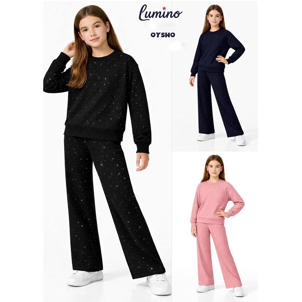 Lumino 20459 Kız Çocuk Oysho Taş Baskılı 2 Li Takım 4-8 Yaş - Karışık Renk - 4-8 YAŞ