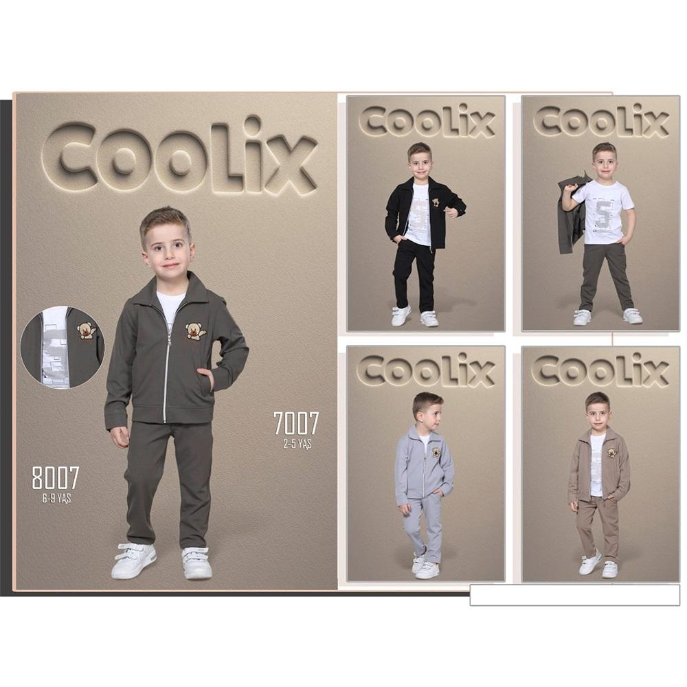 Coolix 526 Erkek Bebe Coolix Nakışlı Jogger Dior 3 lü Takım 9-24 Ay - Karışık Renk - 9-24 AY