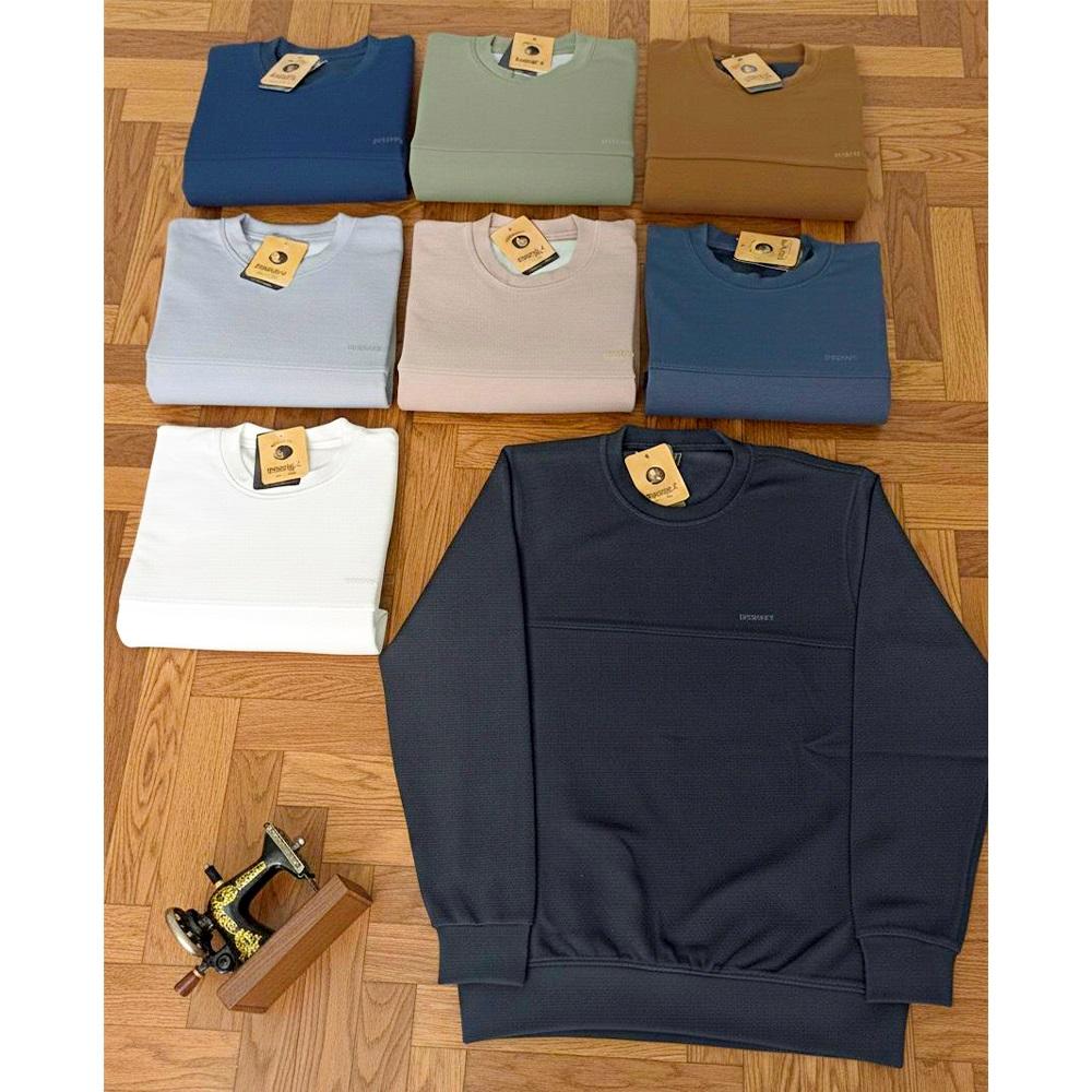 Strongx 00254 Erkek Jakarlı Ottoman Sıfır Yaka Sweat S-2XL