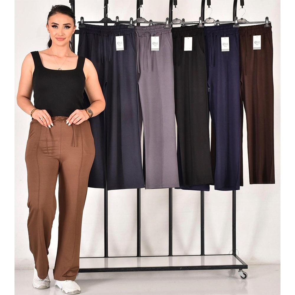 Elit Lıfe 122 Bayan Elmas Kumaş Bol Paça Çimalı Eşofman Alt S-2XL