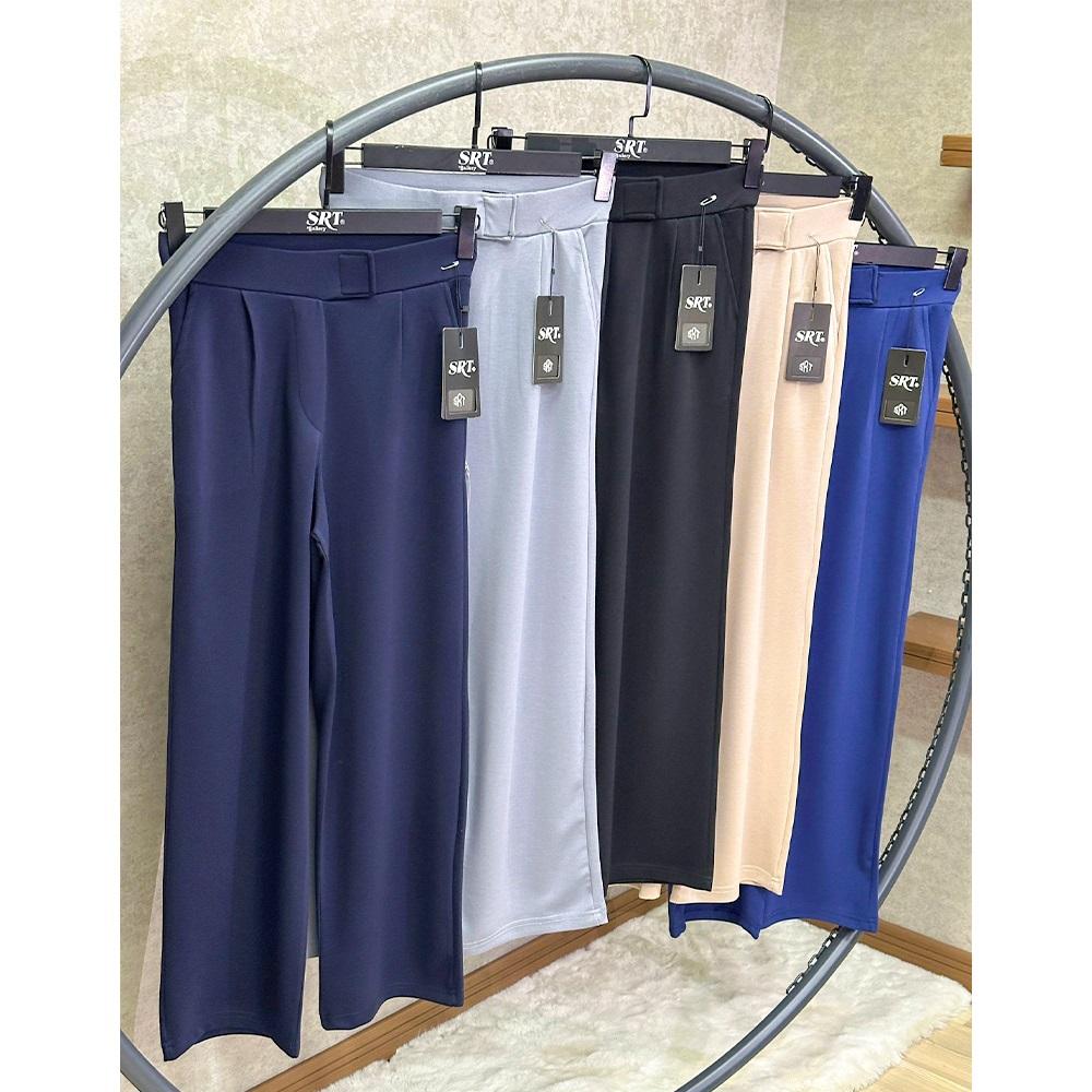 Srt M 2314 Bayan Modal Kemer Cırtlı Palazzo Eşofman Alt S-2XL - Karışık Renk - S-M-L-XL-2XL