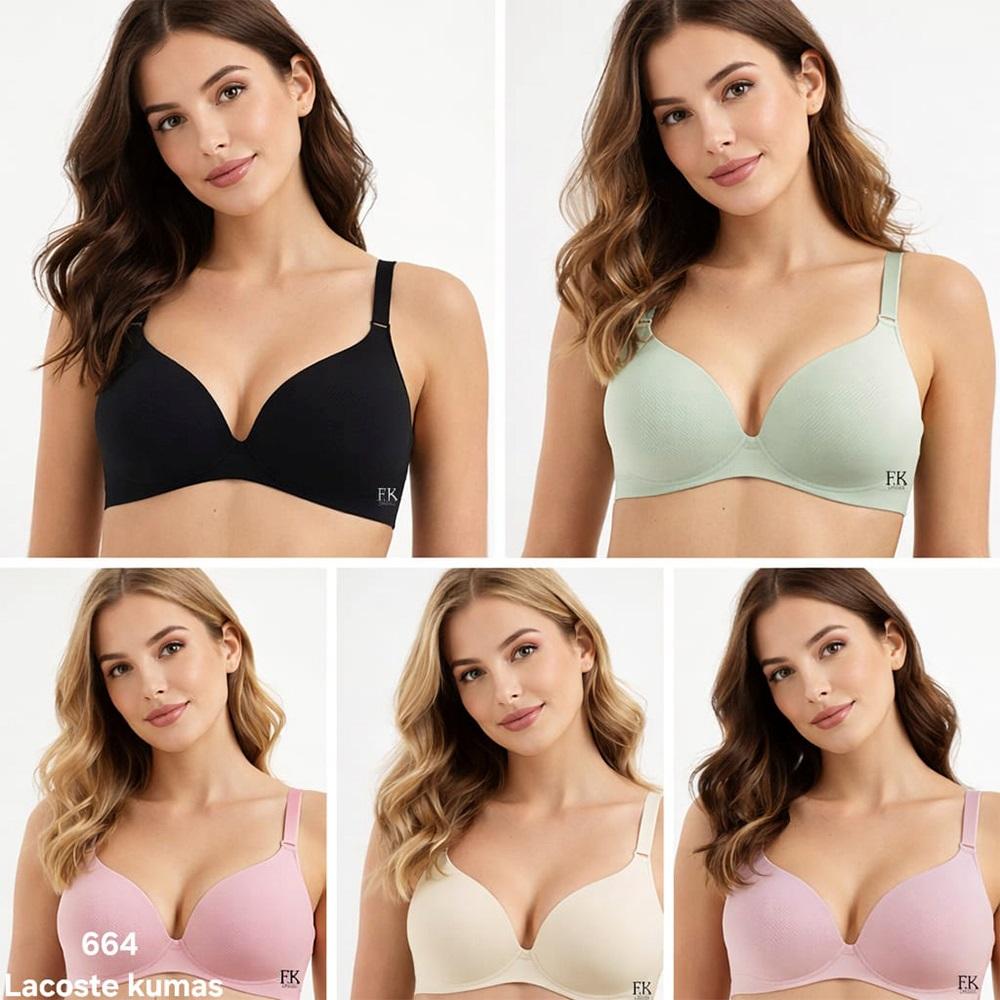 F.K 664 Bayan Lazer Kesim Balensiz Destekli Sütyen 75-90 - Mint Yeşil - 75-90