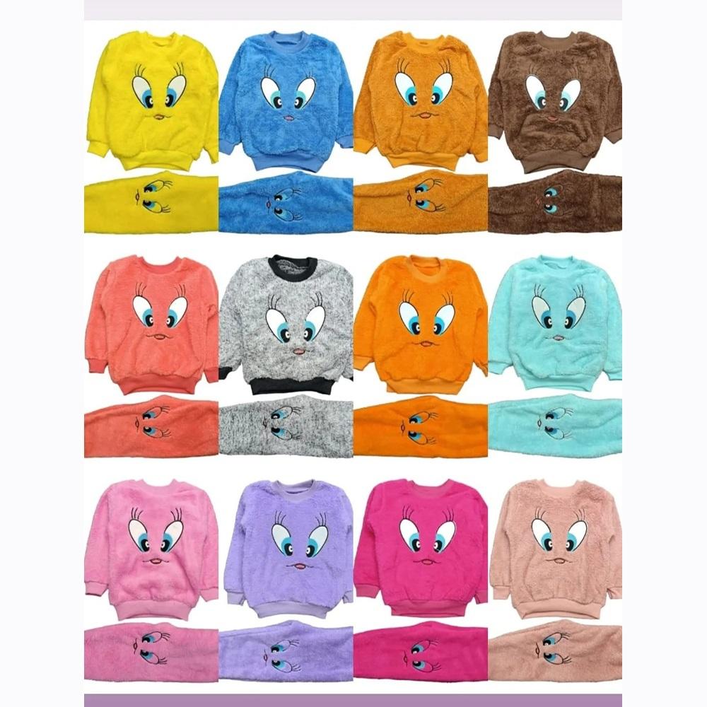 1471 Kız Nakışlı Peluşlu 2li Takım 3-4-5-6 Yaş