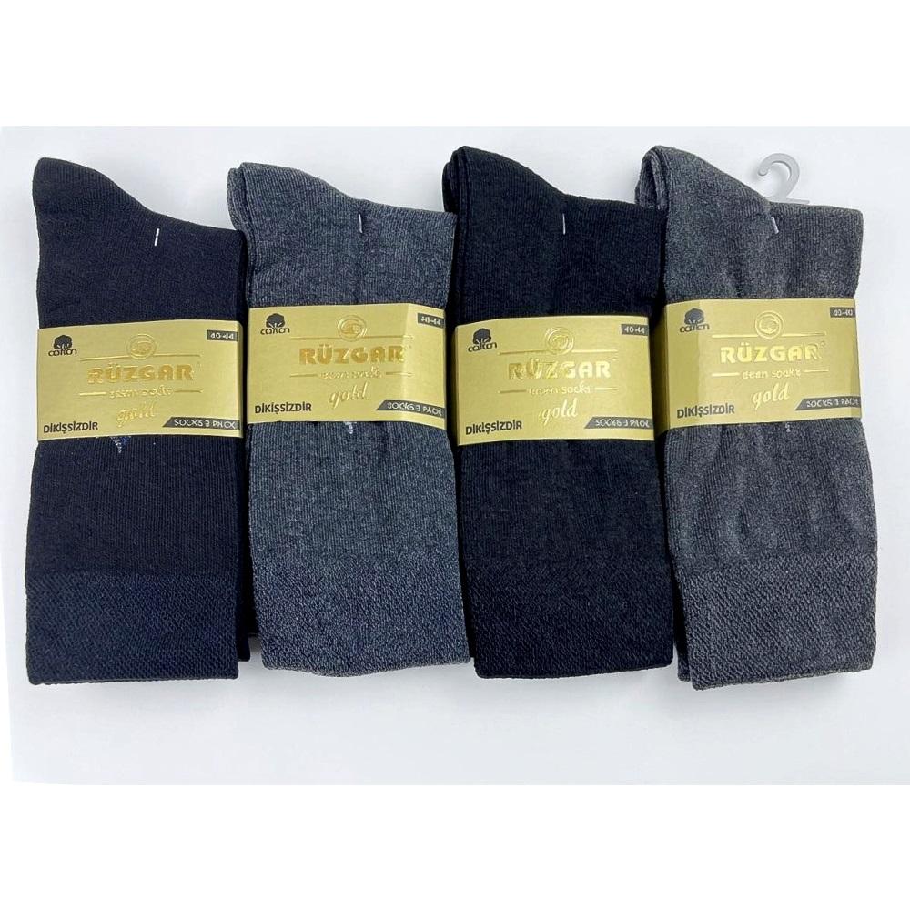 Rüzgar Gold 4285 Erkek Dikişsiz Cotton Likralı Soket Çorap