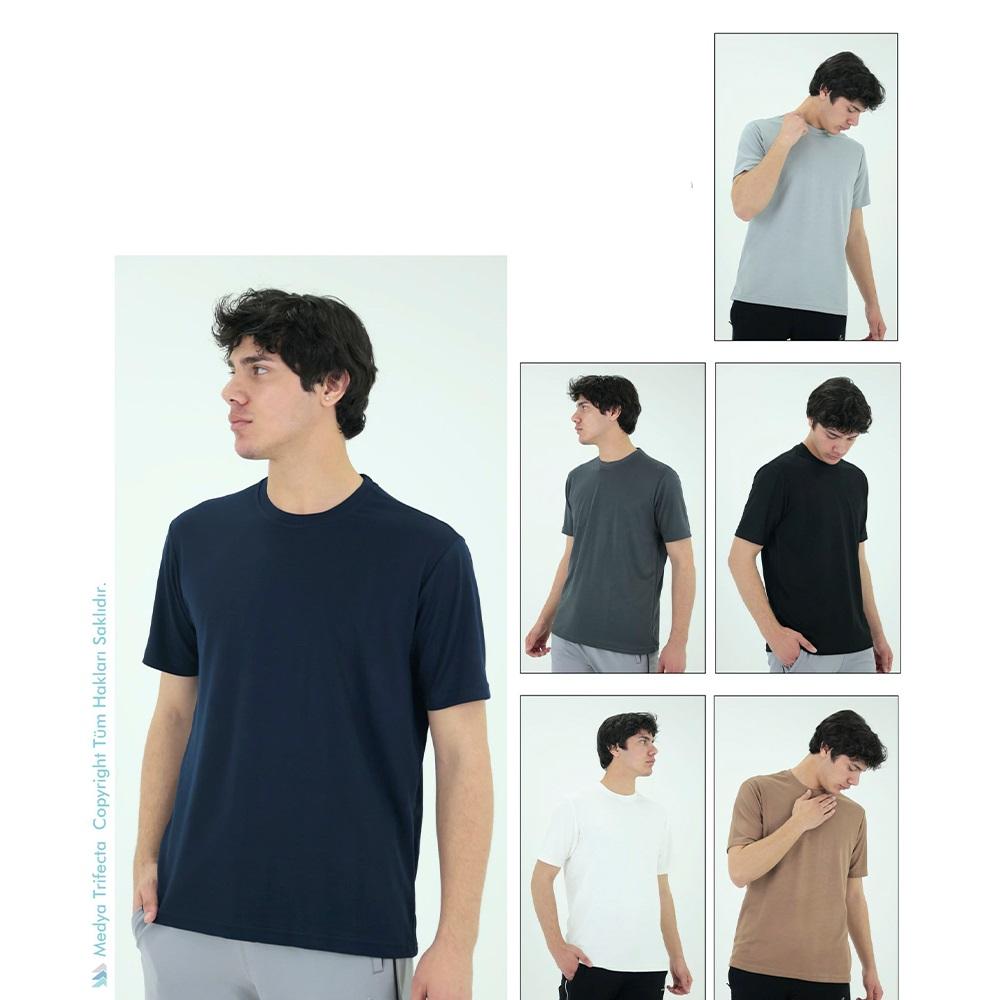 Are 0114 Erkek Oysho Sıfır Yaka Tişört S-2XL