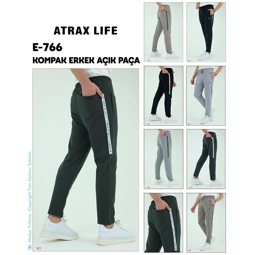 Are E-766 Erkek Kompak Enjeksiyon Atrax Lıfe Baskılı Açık Paça Eşofman Alt S-2XL