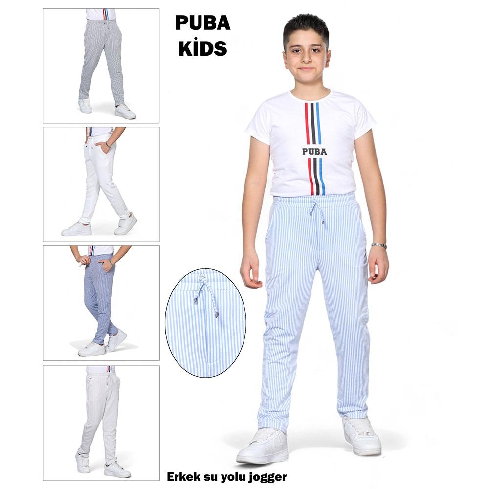 Puba 1424-1 Erkek Çocuk Su Yolu Jogger Pantolon 6-10 Yaş