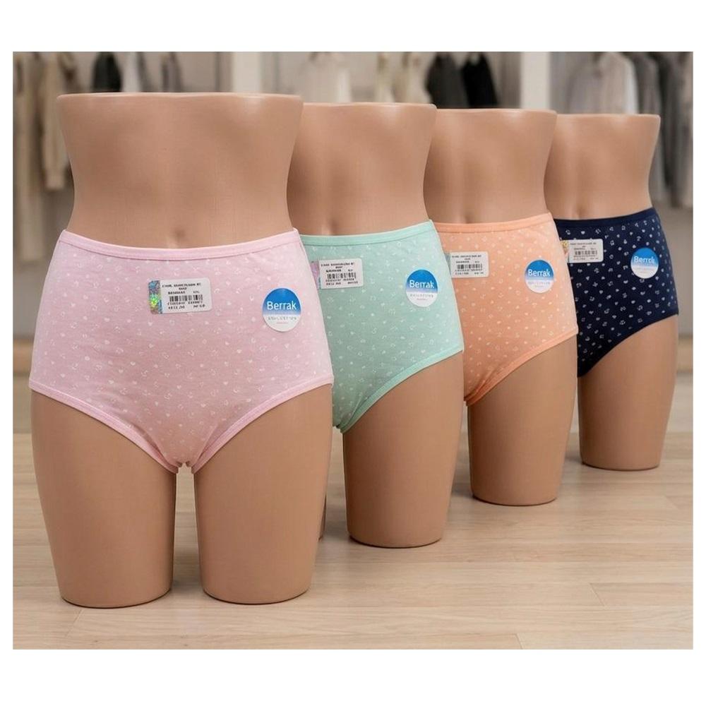 Berrak 11883 Bayan Penye Desenli Yüksek Bato Külot XL-3XL