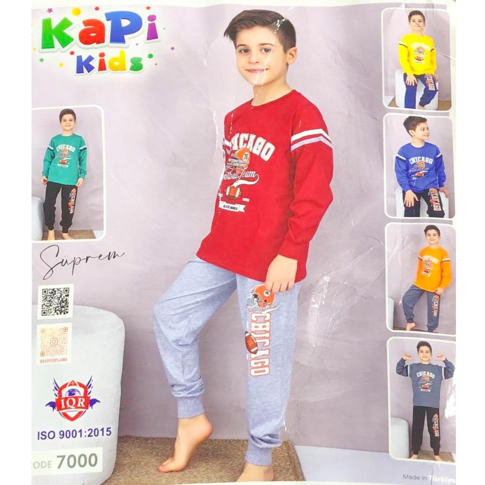 Kapi Kds 7205 Erkrk Çocuk Penye Way Too Good Baskılı Uzun Kol Pijama Takımı 3-6 Yaş