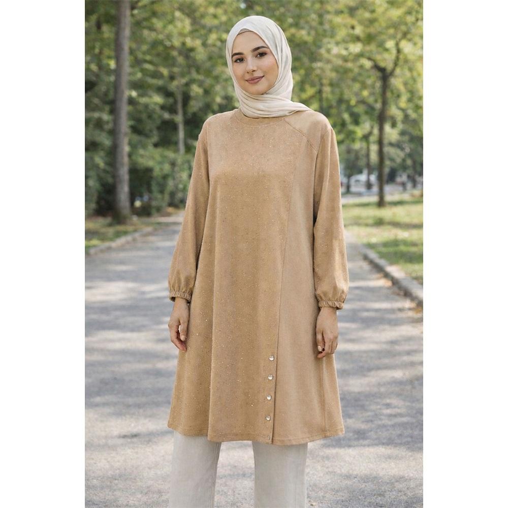 Nisanur Bayan Oysho Simli Uzun Tunik M-2XL