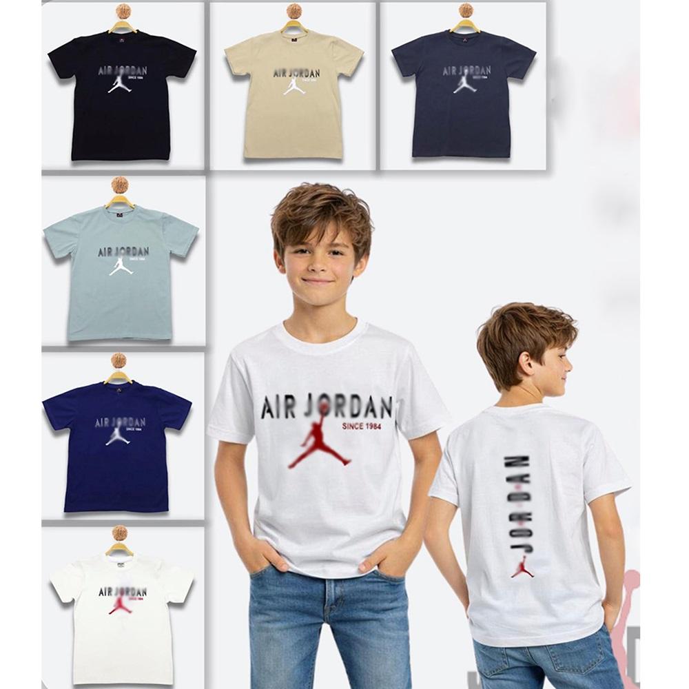 Jordan 4026-62 Erkek Çocuk Penye Aır Jordan Baskılı Tişort 13-16 Yaş