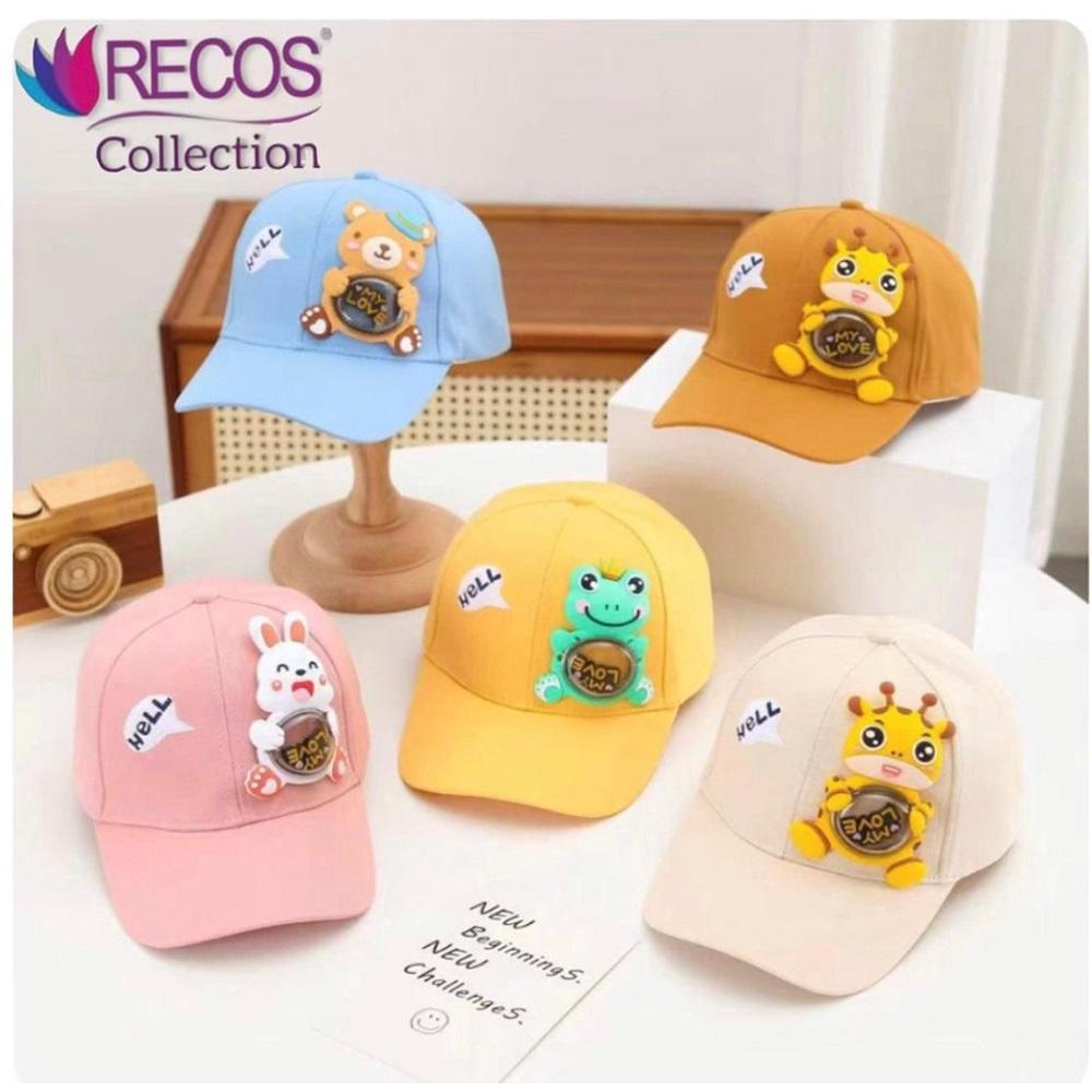 Recos 52 Çocuk Enjeksiyon Figürlü Kep Şapka 4-8 Yaş