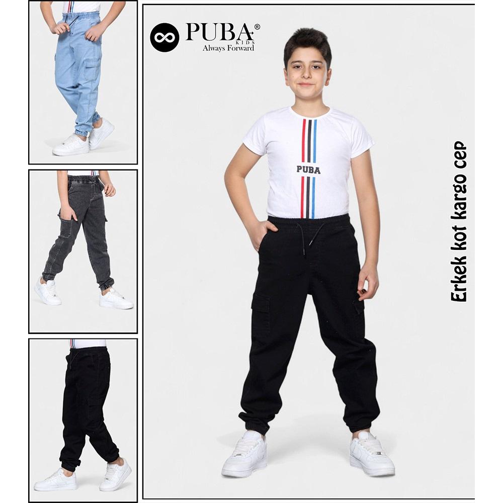 Puba 5304-1 Erkek Çocuk Kargo Cepli Pantolon 6-12 Yaş