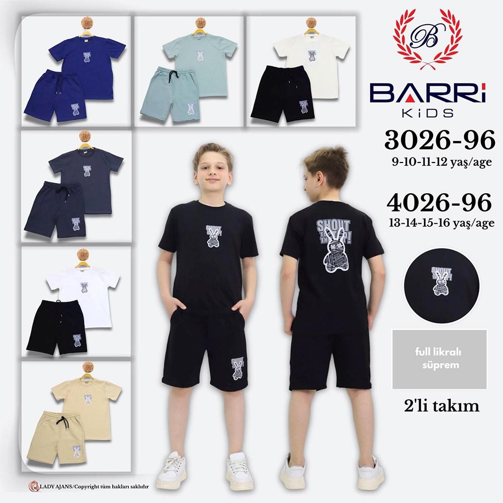 Barri 402696 Erkek Çocuk Penye Shout Baskılı Şortlu Takım 13-16 Yaş