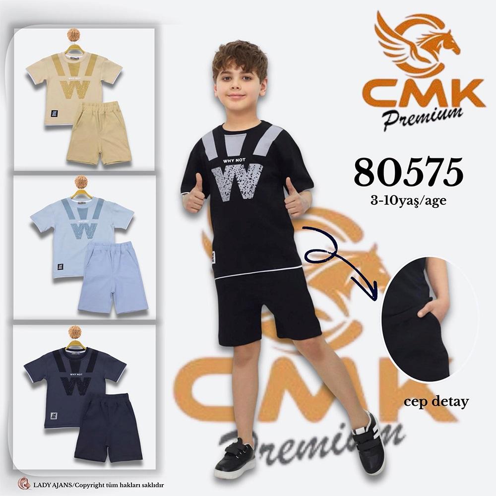 CMK KIDS 80575 Erkek Çocuk Why Not Baskılı Şortlu Takım 3-10 Yaş