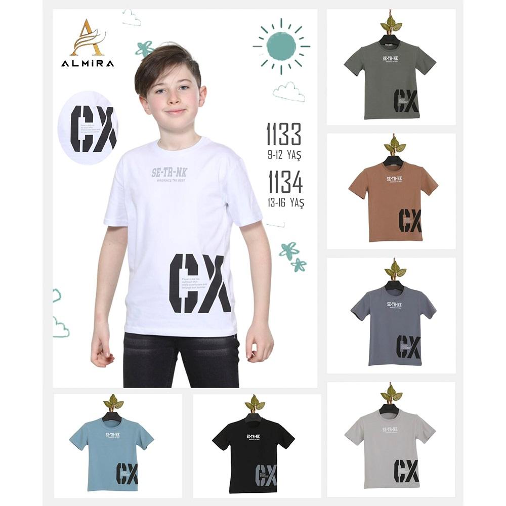 Almira Kids 1134 Erkek Çocuk Penye Se Ta Nk Baskılı Sıfır Yaka Tişort 13-16 Yaş