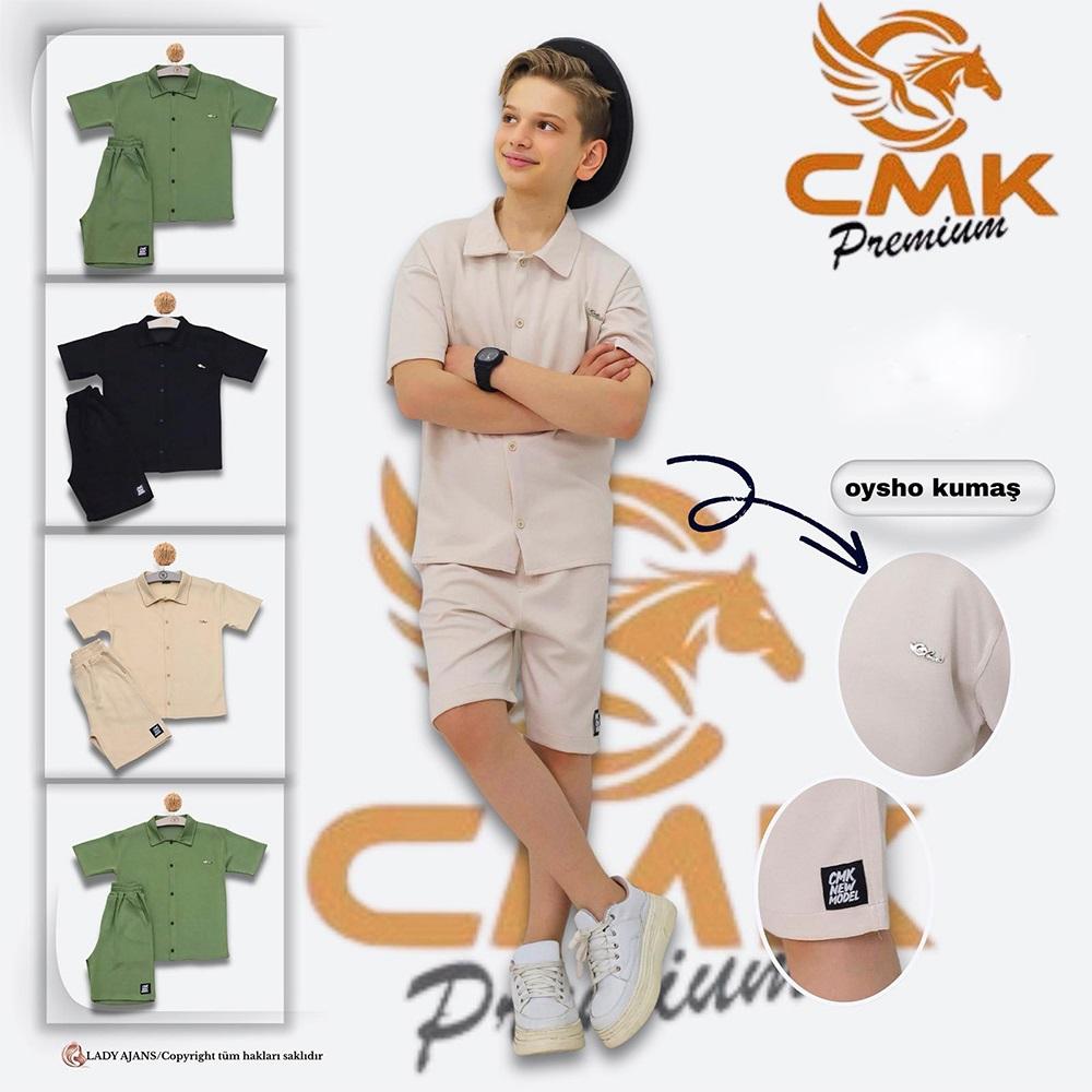 CMK KIDS 30615 Erkek Çocuk Gömlek Şortlu Takım 5-12 Yaş