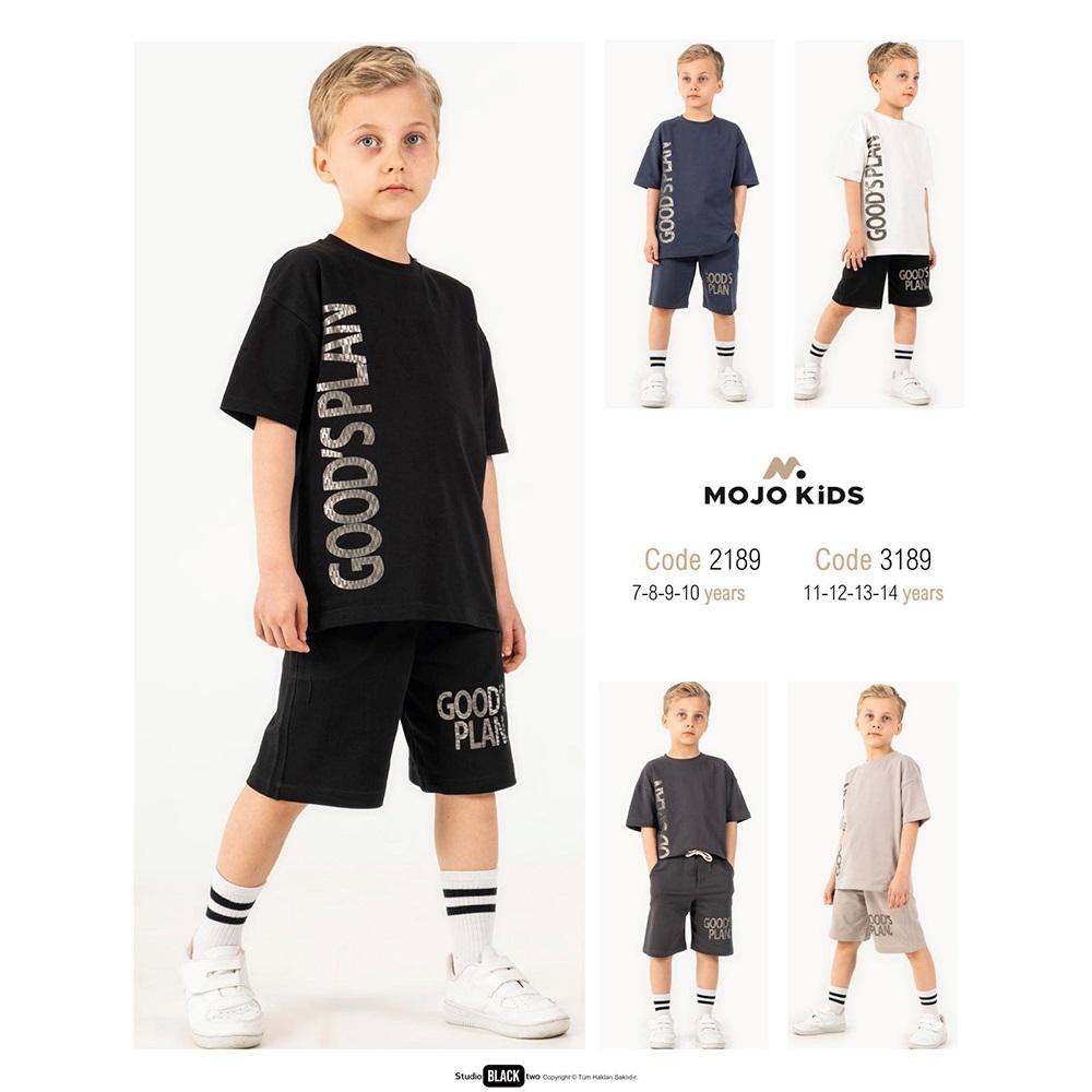 Mojor Kids 3189 Erkek Çocuk Penye Good Plan Baskısı 2Li Takım 11-14 Yaş