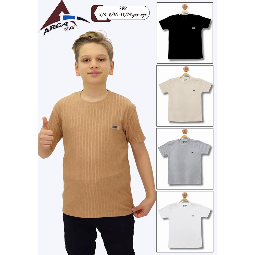 Arca Kids 799 3 Erkek Look Arc Arma Sıfır Yaka Tişort 11-14 Yaş