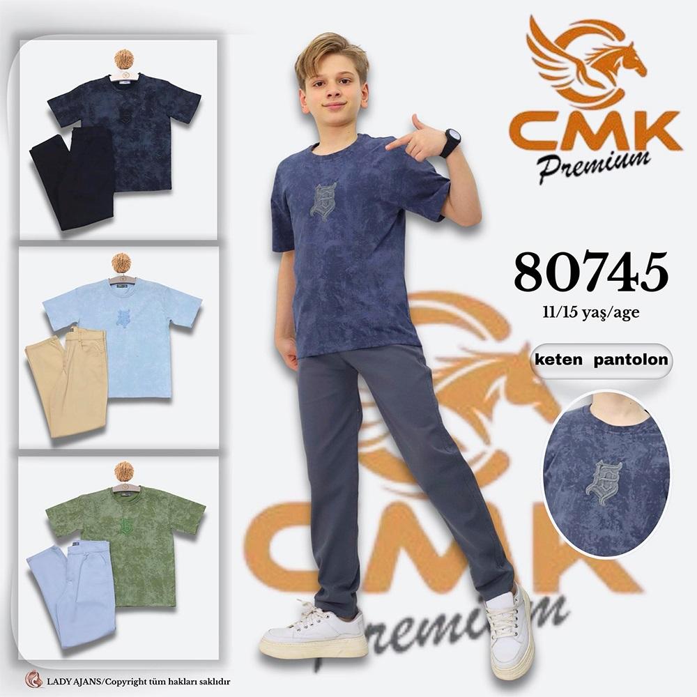 CMK KIDS 80745 Erkek Çocuk Penye Keten Pantolon Takım 11-15 Yaş