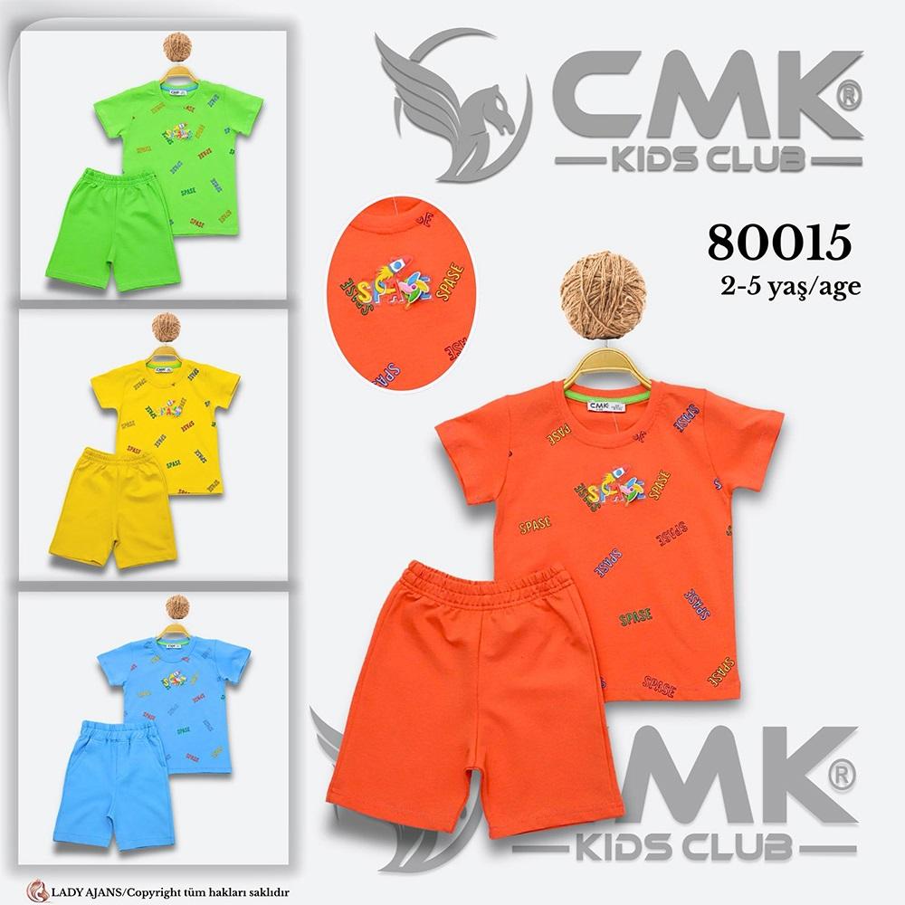 CMK KIDS 80015 Erkek Çocuk Penye Spase Enjeksiyon Şortlu Takım 2-5 Yaş