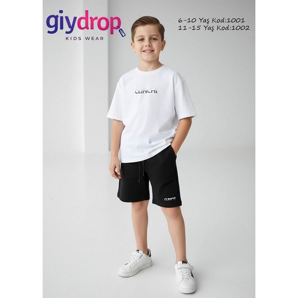 Giydrop 1002 Erkek Çocuk Oysho Clınchı Baskılı Şortlu Takım 11-15 Yaş