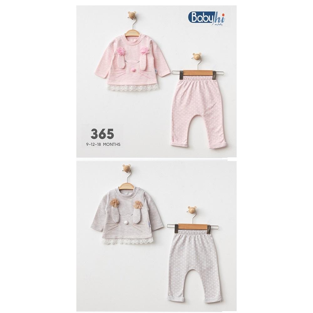 Baby Hi 365 Kız Bebe Sarkan Kulaklı 2Li Takım 9-18 Ay