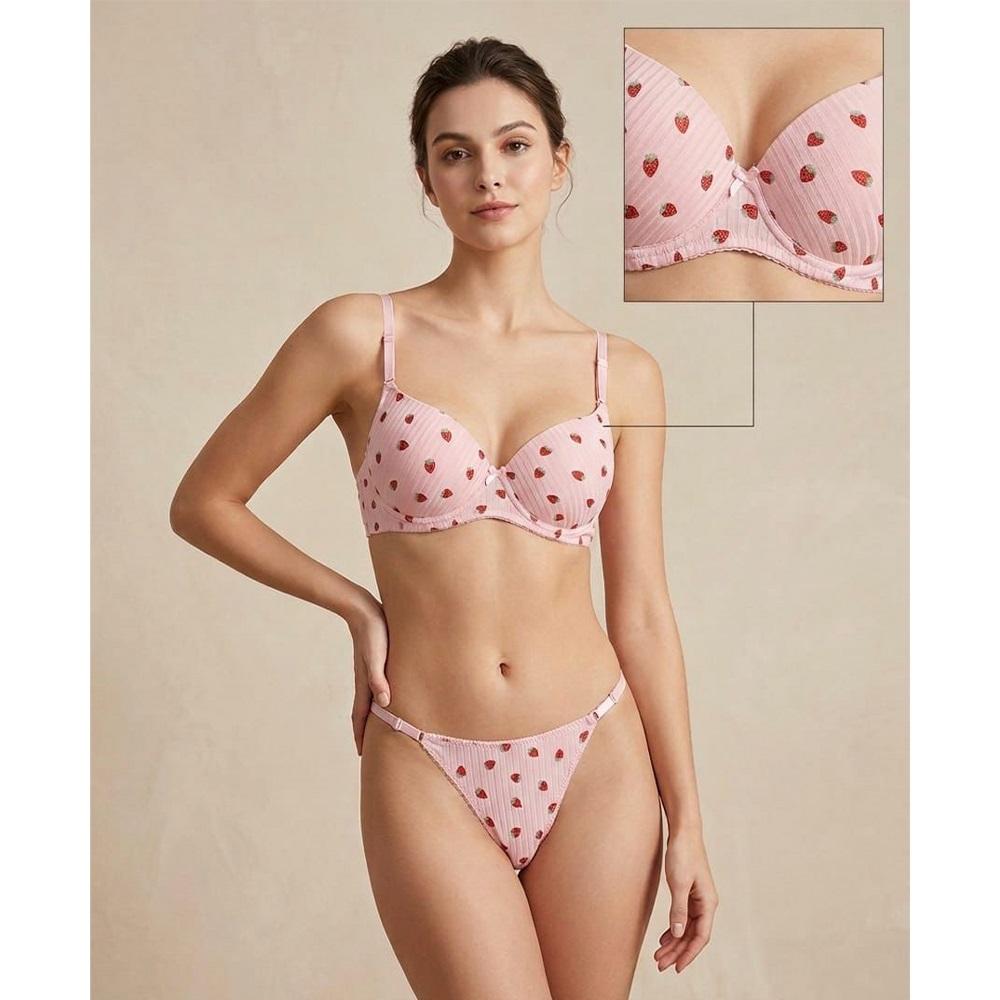 Love Secret 3100 Bayan Penye Desenli Destekli Balenli Sütyen Takım 75-90