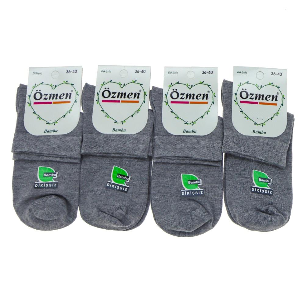 Özmen 3539 Bayan Bambu Dikişsiz Kısa Konç Çorap