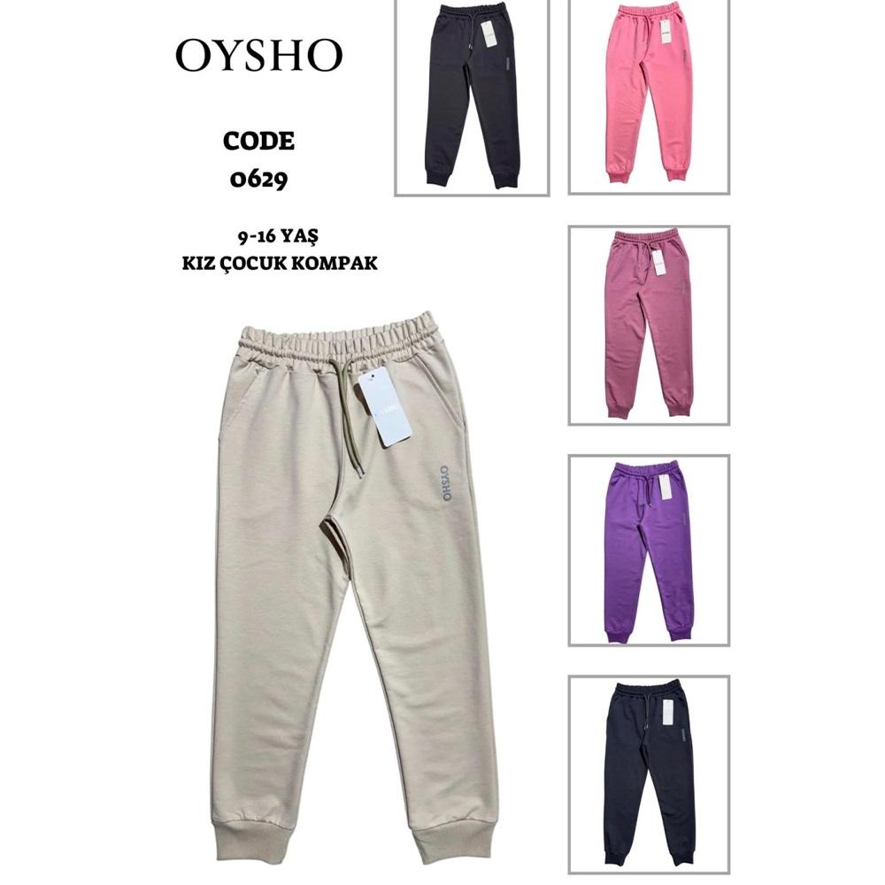 Oysho 0737 Kız Çocuk Kompak Penye Oysho Basklılı Eşofman Alt 13-16 Yaş