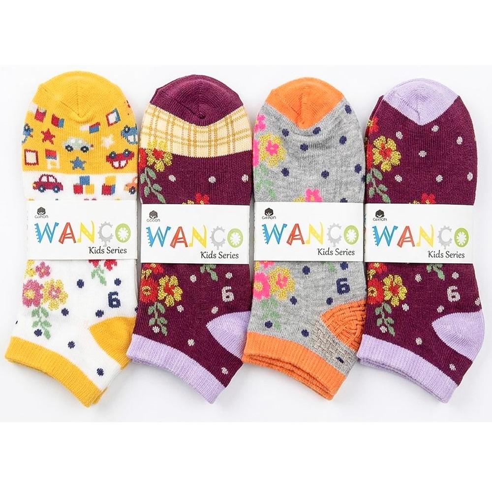 Wanço 3078 Çocuk Cotton Desenli 3 Lü Likralı Patik Çorap