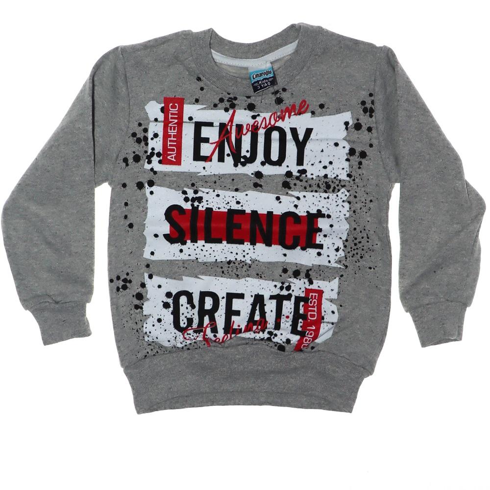 2701 Erkek Çocuk Enjoy Desenli Sweat 3-4-5-6 Yaş