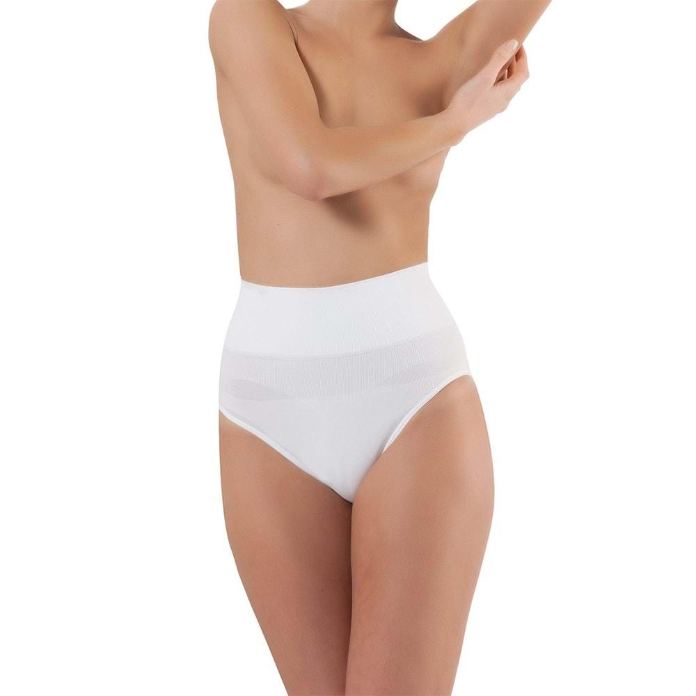Form Angel 5204 Bayan Karın Toparlayıcı Slip Korse - Beyaz - S-M