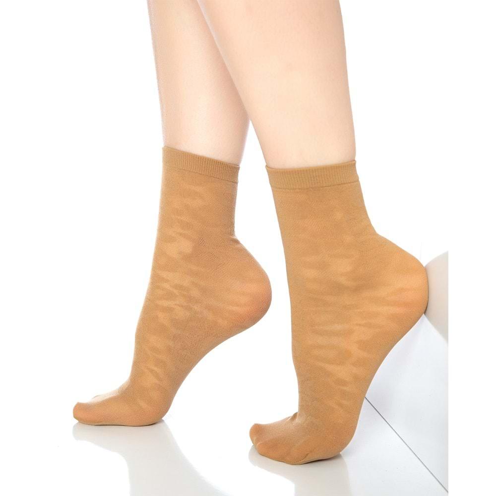 Desimo Bayan 40 Den Desenli Soket Çorap - Ten