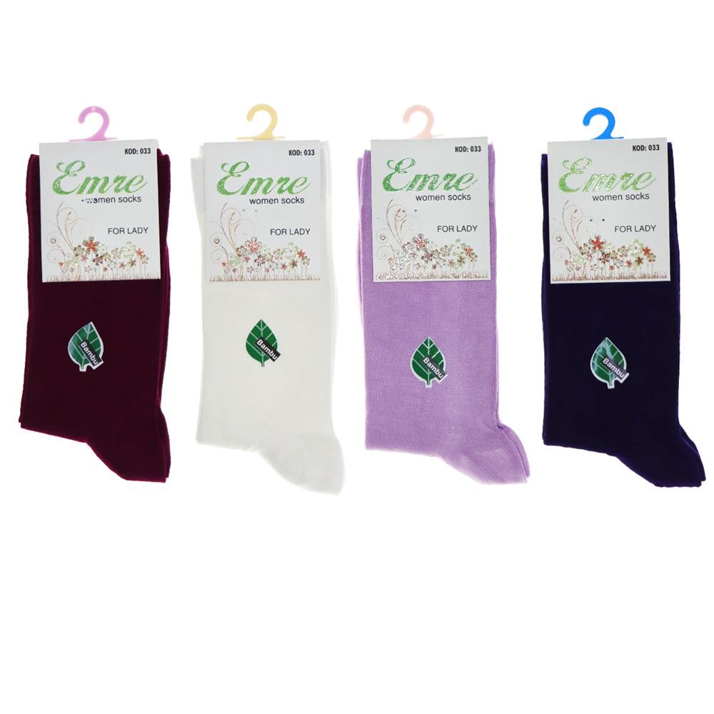 Emre 033 Bayan Bambu Dikişsiz Likralı Soket Çorap