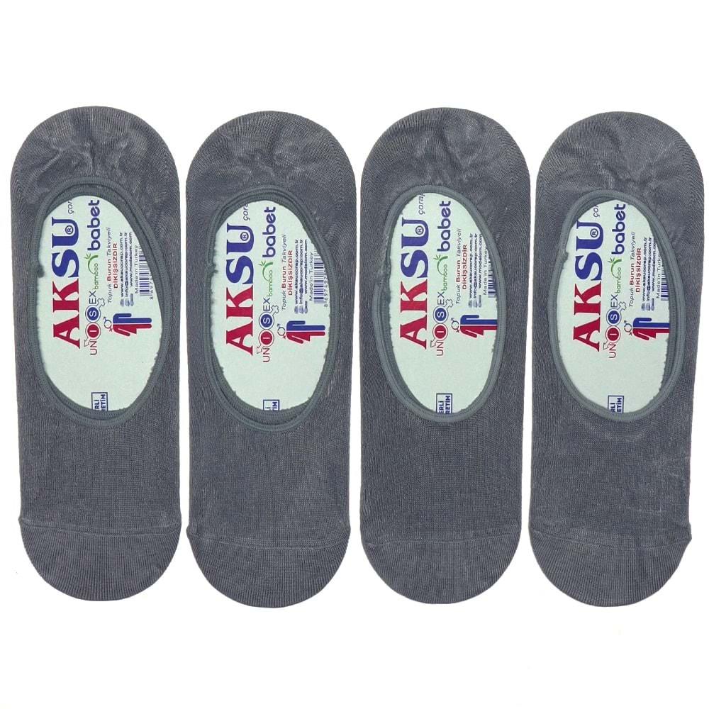 Aksu Bayan Dikişsiz Likralı Babet Çorap