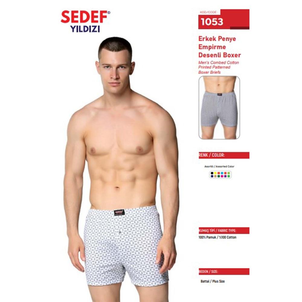 Sedef Yıldız 1053 Erkek Penye Boxer Şort