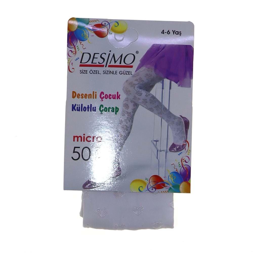 Desimo Kız Çocuk Micro 50 Den Desenli Külotlu Çorap