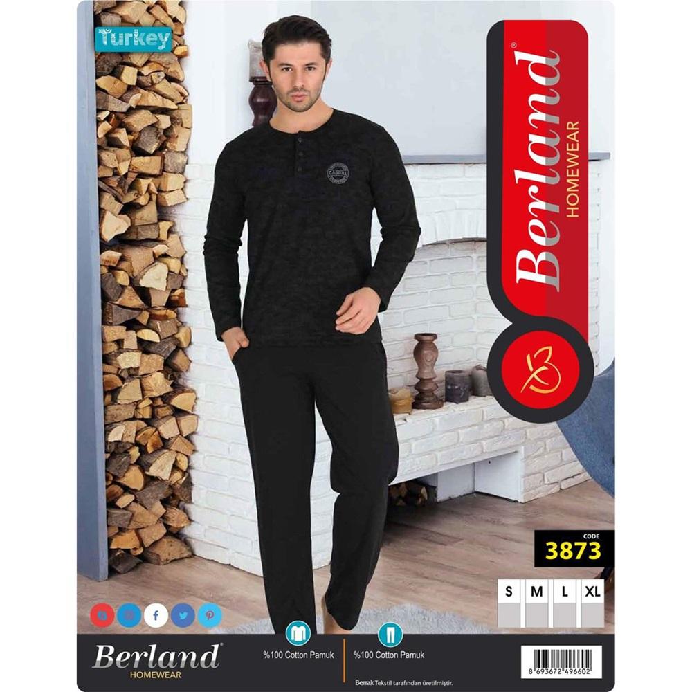 Berland 3873 Erkek Süprem Uzun Kol Pijama Takımı