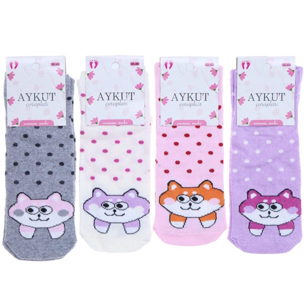 Aykut Bayan Üç Boyut Penye Likralı Patik Çorap