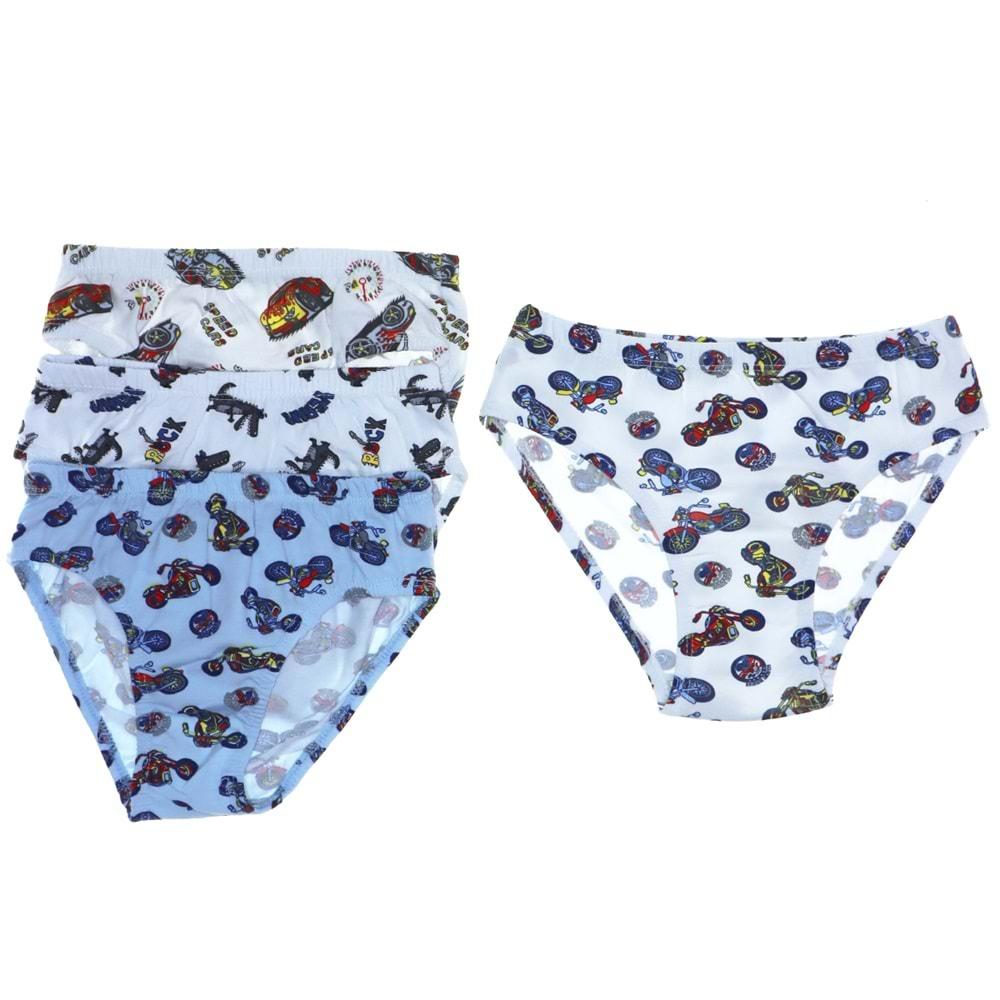 Kota 1018 Erkek Çocuk Baskılı Erkek Slip Külot - Karışık Renk - 7-8 YAŞ
