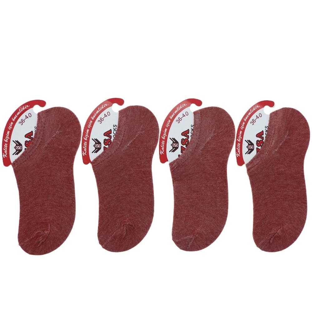 Özsa 9559 Bayan Likralı Sneakers Çorap - Kiremit