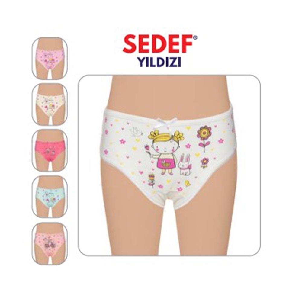 Sedef Yıldızı 1083 Likralı Baskılı Kız Külot