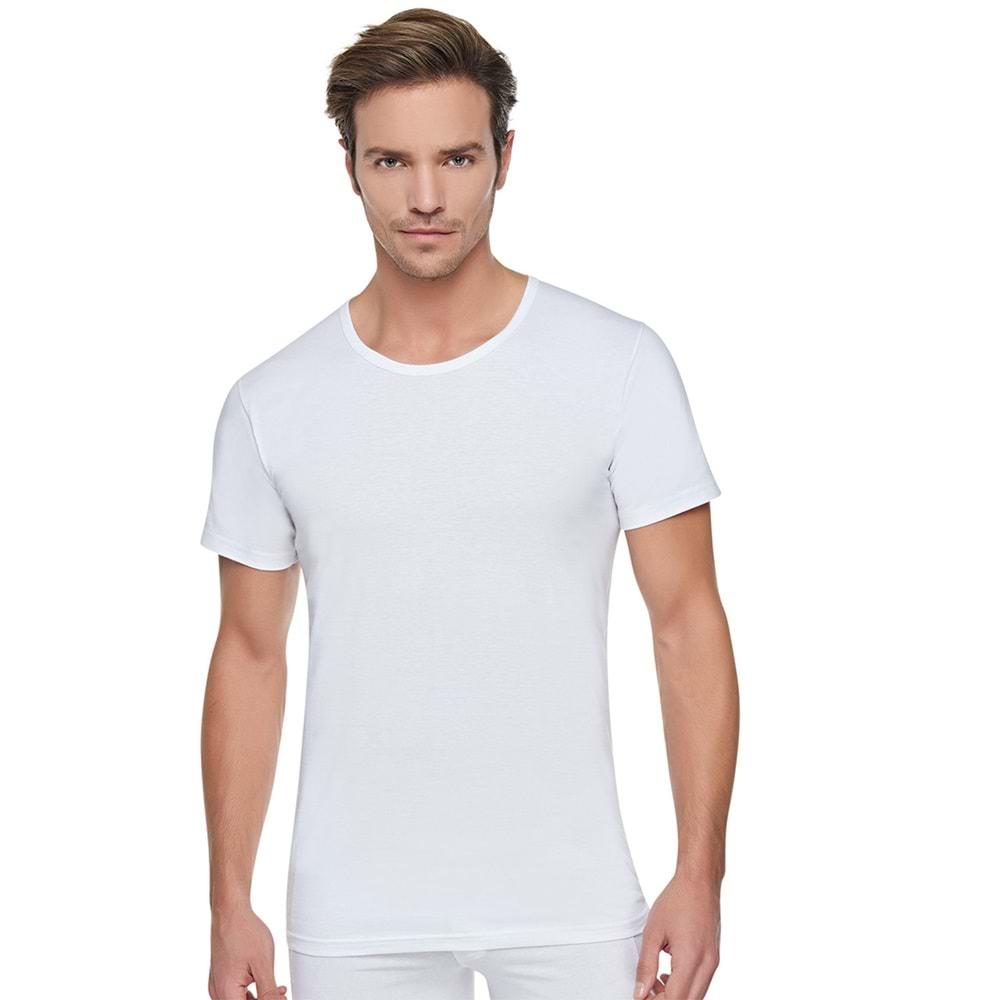 Tutku 0103 Bisiklet Yaka Erkek Penye Atlet 6 Lı - Beyaz - 4