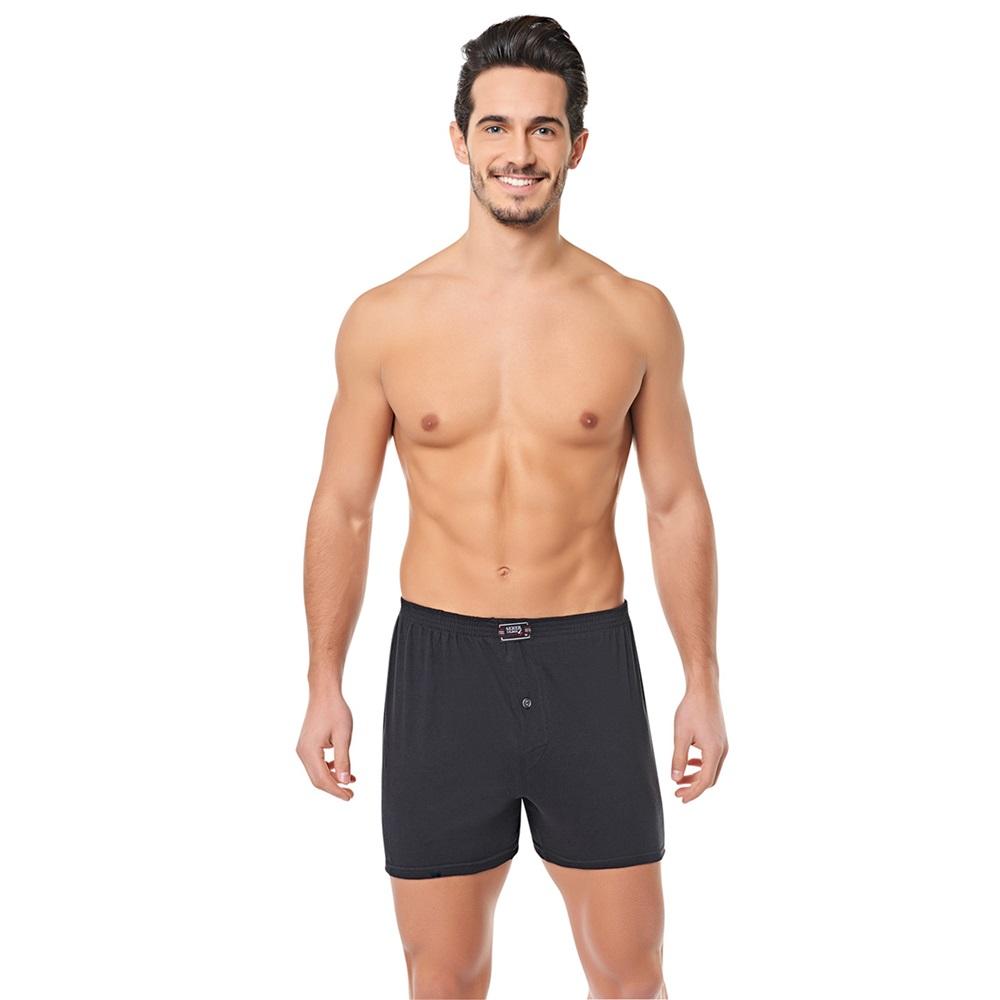 Seher Yıldızı 0008 Erkek Düz Boxer Şort - Lacivert - S